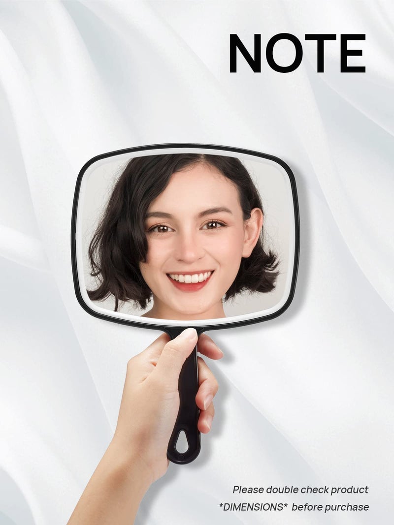 OMIRO Hand Mirror, Black Handheld Mirror with Handle, 6.6" W x 9.2" L, Pack of 3 - Image 2